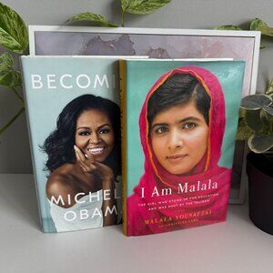 📚 Inspiring Memoir Hardcover 2-Book Set | Malala Yousafzai & Michelle Obama